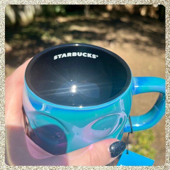 💀💙 NWT 2025 Starbucks Día de los Muertos Blue Sugar Skull 14oz Ceramic Mug - Picture 6 of 7